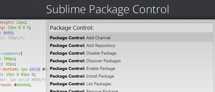 sublime package control intro